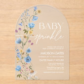 Boy Baby Sprinkle  Acrylic Invitation Acryleinladungen (Vorderseite)