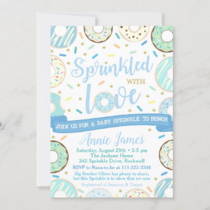 Boy Baby Sprinkle Einladung Donut Baby Sprinkle