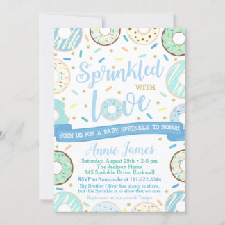 Boy Baby Sprinkle Einladung Donut Baby Sprinkle