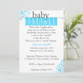 Boy Baby Sprinkle Einladungen - Blue Baby Sprinkle (Stehend Vorderseite)