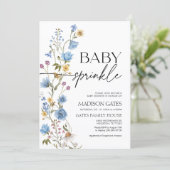 Boy Baby Sprinkle Invitation Einladung (Stehend Vorderseite)