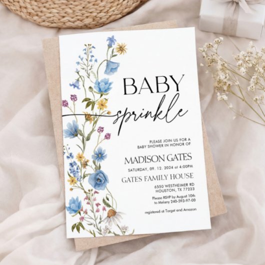 Boy Baby Sprinkle Invitation Einladung