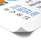 BOY BABY STATT Geburtsdetails Ankündigung Keepake Poster (Ecke)