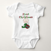 Boy Baby's First Christmas Bodysuit Baby Strampler (Vorderseite)