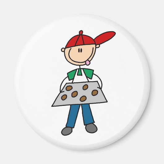 Boy Baking Cookies Magnet (Vorne)