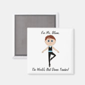 Boy Ballet Dancer: Danke, Tanzlehrer Magnet (Vorderseite/Rückseite)