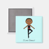 Boy Ballet Dancer: Ich tanze Liebe Magnet (Vorderseite/Rückseite)