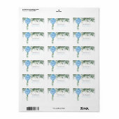 Boy Ballon Grüne Eukalyptus Rücksendeadresse Adressaufkleber (Vorne)