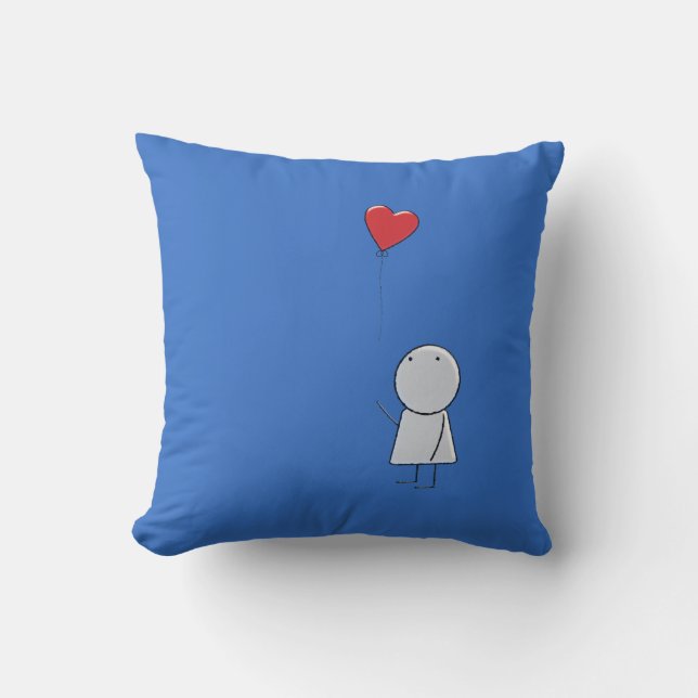 Boy & Balloon Pillow Kissen (Vorderseite)