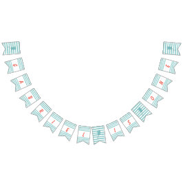 Boy Balloon Themed First Birthday Banner