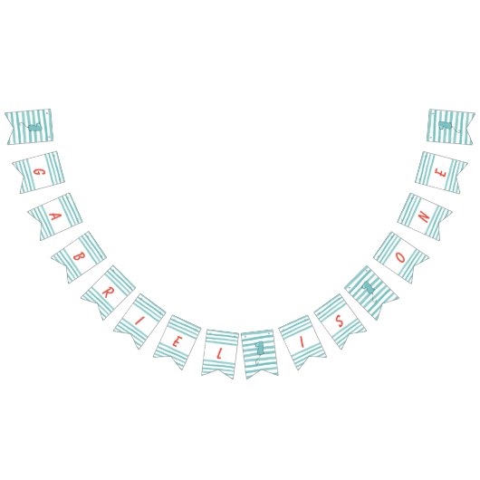 Boy Balloon Themed First Birthday Banner (Alle)