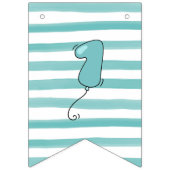 Boy Balloon Themed First Birthday Banner (Erste Fahne)