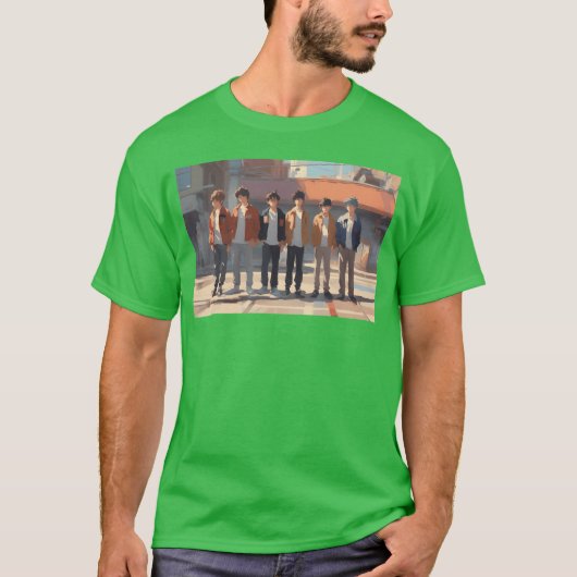 Boy Band Freunde T-Shirt (Vorderseite)