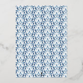 Boy Baptisations Invitations Blue Wappen Folieneinladung (Rückseite)