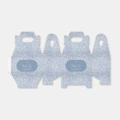 Boy Baptism Blue & White Floral Pattern Thank You Geschenkschachtel (Ungefaltet)
