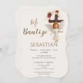 Boy Baptism Invitation in Spanish Boho Einladung (Vorne/Hinten)