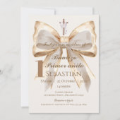 Boy Baptism Invitation in Spanish Boho Einladung (Vorderseite)