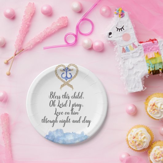 Boy Baptisse Pappteller (Party)