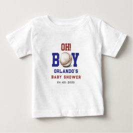 Boy Baseball Baby Shower | Cute Sports Party Baby T-shirt
