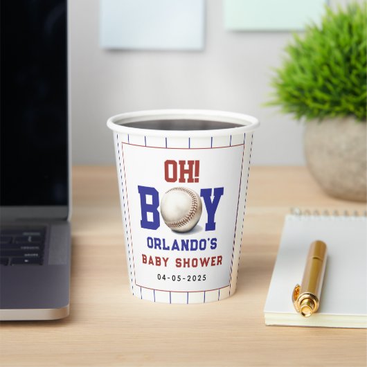 Boy Baseball Baby Shower | Cute Sports Party Pappbecher (InSitu)