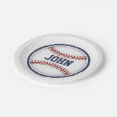 Boy Baseball First Geburtstagsparty Teller (Schrägansicht)