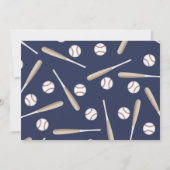 Boy Baseball zum zweiten Geburtstag Einladung (Rückseite)