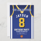 Boy Basketball Birthday Invite Einladung (Vorderseite)