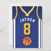 Boy Basketball Birthday Invite Einladung (Rückseite)