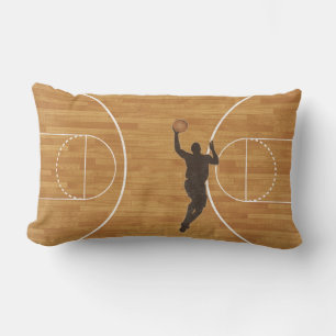 Boy Basketball Court Lumbar Throw Kissen