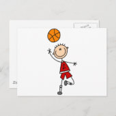 Boy Basketball Player Tshirts und Geschenke Postkarte (Vorne/Hinten)