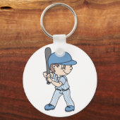 Boy Batting Schlüsselanhänger (Vorderseite)