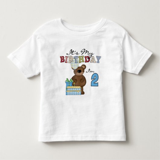 Boy Bear 2. Geburtstag T - Shirt und Geschenke (Vorderseite)