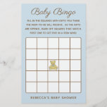 Boy Bear Baby Dusche Bingo Spiel Flyer<br><div class="desc">In dieser lustigen Baby-Dusche-Version des Spiels Bingo, lassen Sie Ihre Gäste füllen Sie die Plätze mit Geschenken, die sie denken, die Mutter-zu-werden erhalten. Während die Geschenke geöffnet werden, markieren Spieler die passenden Plätze und der erste, der fünf in Folge erhält, gewinnt das Spiel! Design ist blau mit einem weißen Bingo-Gitter....</div>