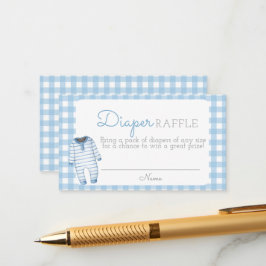 Boy Bear Baby Shower Diaper Raffle Card Begleitkarte