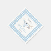 Boy Bear Baby Shower Serviette (Ecke)