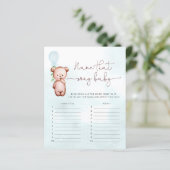 Boy Bear Balloon Name jenes Song-Spiel (Stehend Vorderseite)