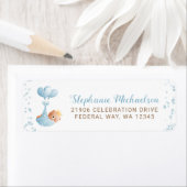 Boy Bear Blue Baby Dusche Rücksendeadresse (Insitu)