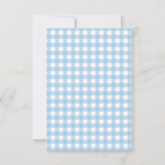 Boy Bear Gingham Dankeskarte (Rückseite)