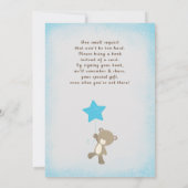 Boy Bear wir können frühzeitig abwarten Baby Dusch Ankündigung (Rückseite)