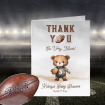 Boy Bearly Wait American Football Baby Dusche