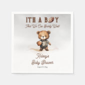Boy Bearly Wait American Football Baby Dusche Serviette (Vorderseite)