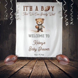 Boy Bearly Wait American Football Baby Dusche Wandteppich