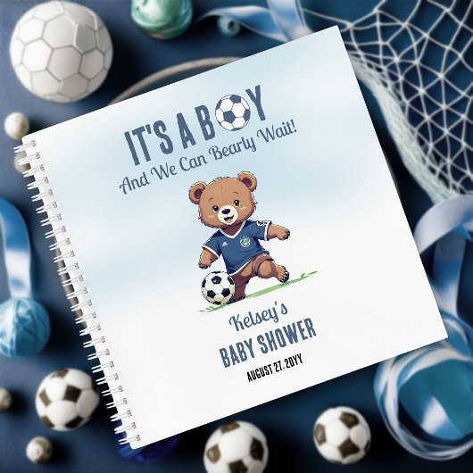 Boy Bearly Wait Soccer Baby Shooter Gästebuch Notizblock