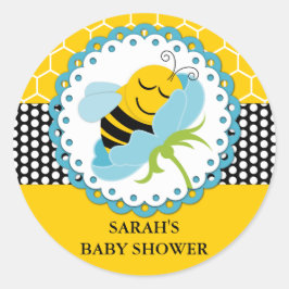 Boy Bee Baby Shower Personalisiert Stickers