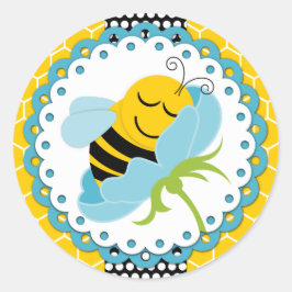 Boy Bee Baby Shower Stickers