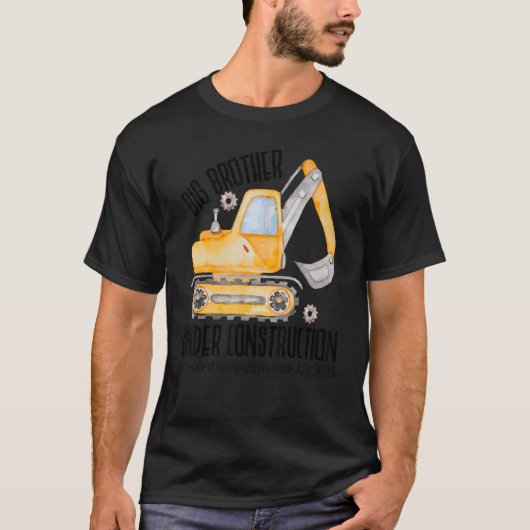 Boy Big Brother Under Construction Estimated Date T-Shirt (Vorderseite)