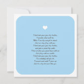 BOY Birth Ankündigung Big & Little Brüder (Rückseite)