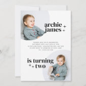 Boy Birthday Einladung mit Arches (Vorderseite)