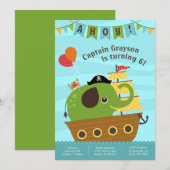 Boy Birthday Einladungen (Vorne/Hinten)