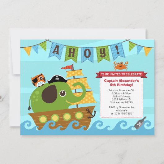 Boy Birthday Einladungen (Vorderseite)